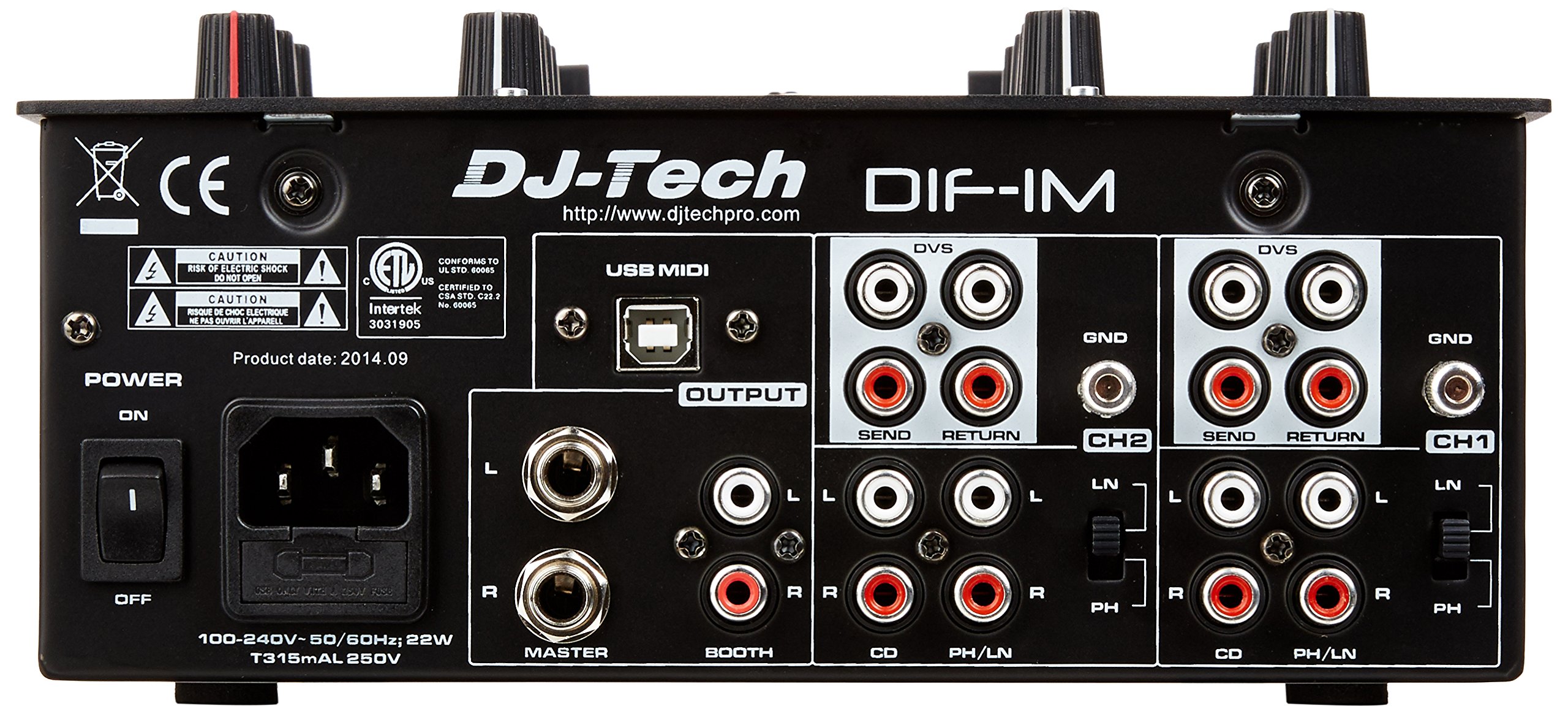 DJ Tech DIF-1M DJ Mixer with Innofader, Filter and MIDI